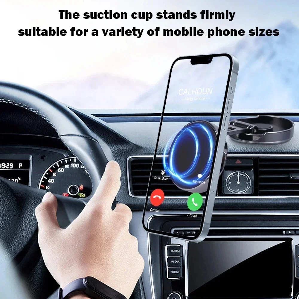 Car Mobile Phone Stand Strong Magnetic Car Holder 720° Foldable Round Bracket Support for Universal Phones Mount Holders In Car