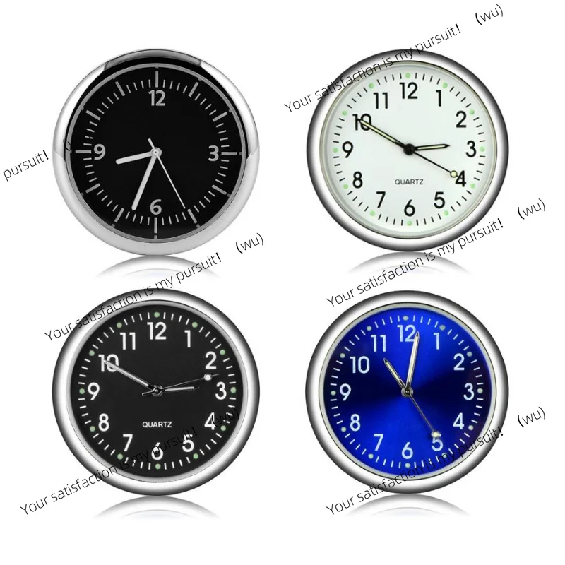 In-Car Mini Car Clock Automobiles Internal Stick-On Watch Mechanics Quartz Clocks Auto Ornament 40mm Digital Clock Sticker