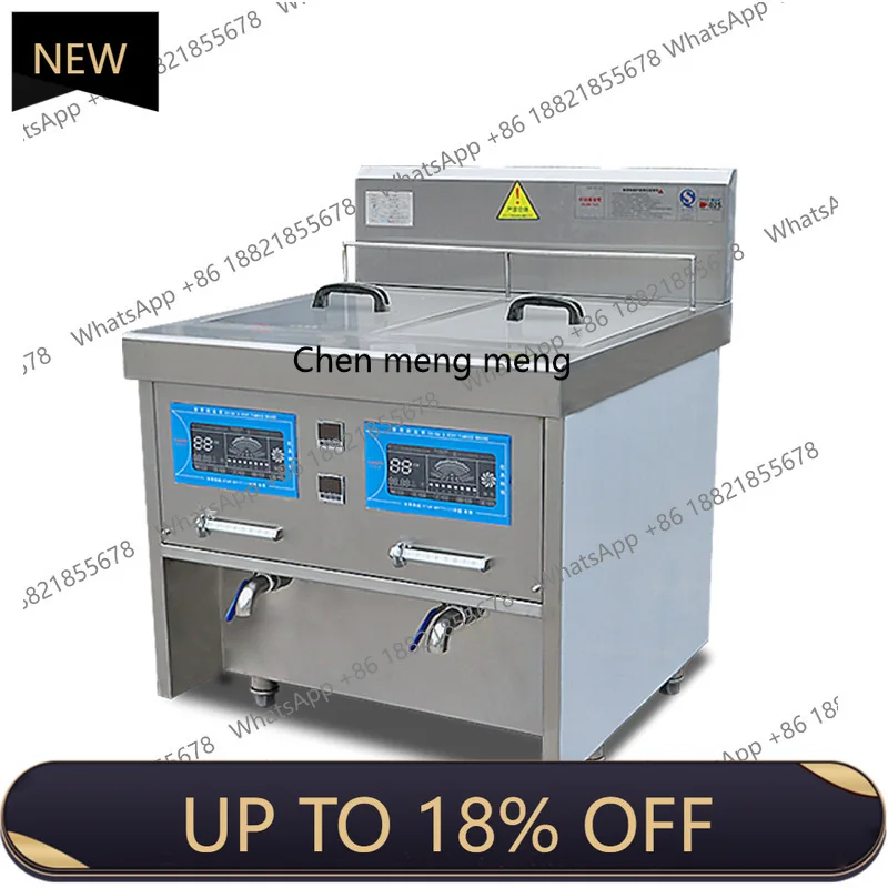 

Фритюрница MF Двухцилиндровая вертикальная электромагнитная фритюрница, коммерческое кухонное оборудование из нержавеющей стали Электрическая фритюрница