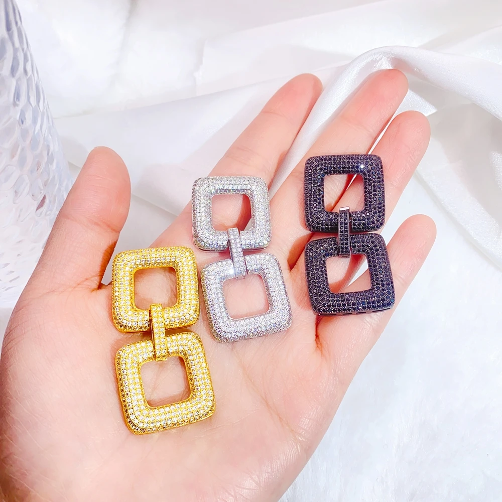 Juya DIY 18K Real Gold Plated Creative Fasteners Locks Closure Clasps Accessories For Needlework Baroque Pearls Jewelry Making