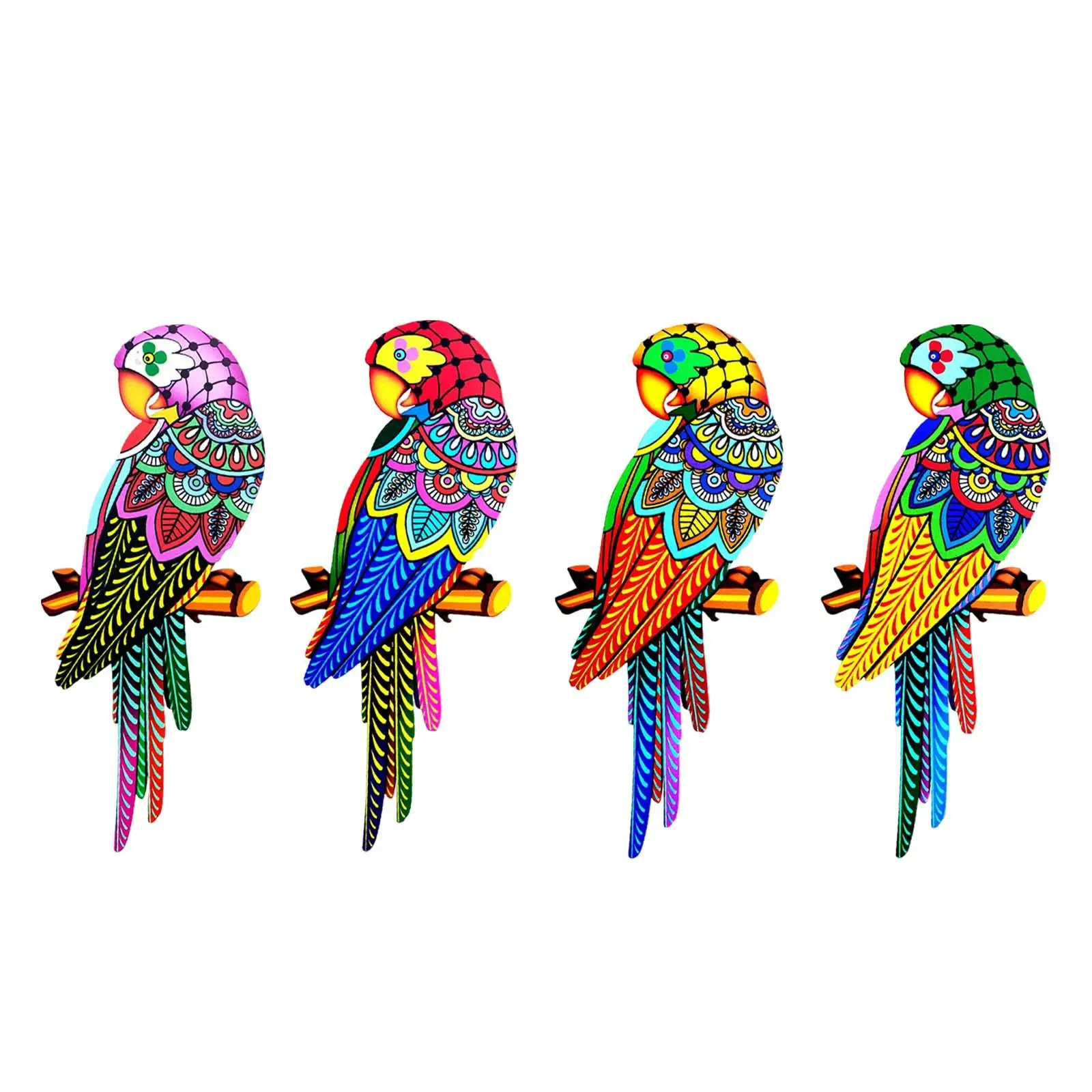 

bird Wall Art decor Statue Hanging Decor Iron Colorful Birds for Porch Home