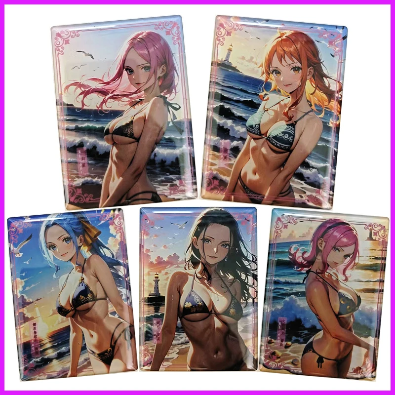

Аниме ONE PIECE Редкие RL эпоксидные коллекционные карты Shirahoshi Nami Vivi Nico Robin Vinsmoke Reiju игрушки для мальчиков подарок на день рождения