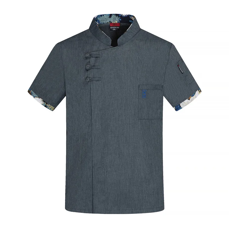 Short Sleeve Chef Uniform Jacket Men Women 3/4 Sleeve Catering Restaurant Hotel Kitchen Cook Coat Waiter Chef Shirt