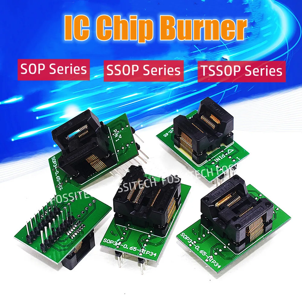 SOP8/14/16/1820/24/28 SSOP/TSSOP IC Chip Buring Stand circuito integrato Chip bruciatore DIP Chip conversione banco di prova di programmazione
