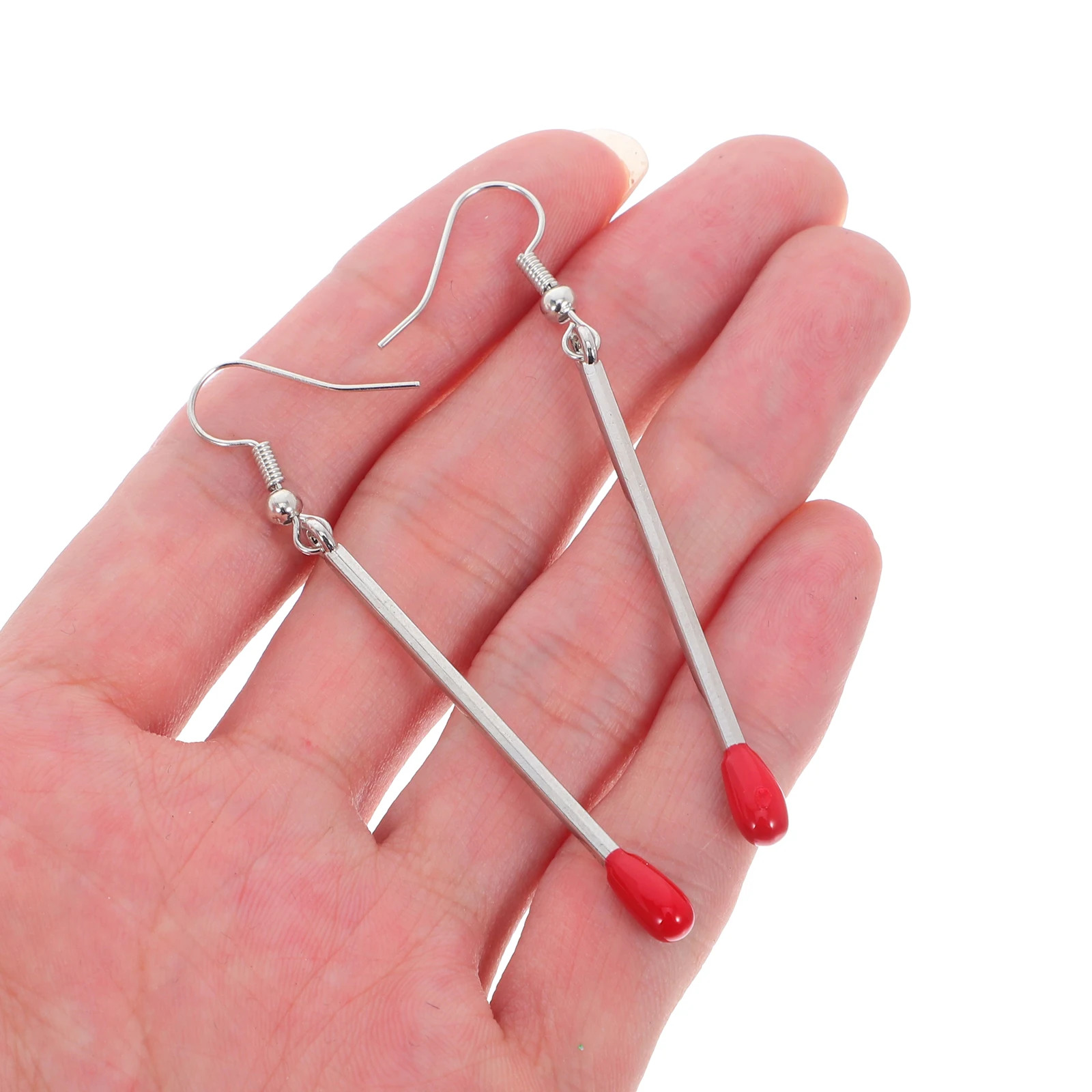 

1 Set Matchstick Jewelry Set For Women Lightweight Earrings Necklace Unique Humorous Fashion Jewelry Sets For Daily Party Gift