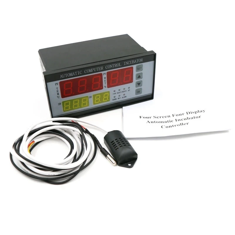 XM-18 Egg Incubator Controller Thermostat Hygrostat Full Automatic Microcomputer Control with Temperature Humidity Sensor Probe