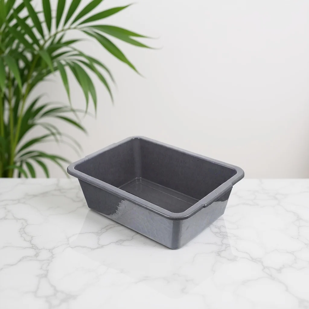 

Multipurpose Rectangular Plastic Tub Heavy Load for Home Commercial Use Washing Storage Organizing Tote with Handles