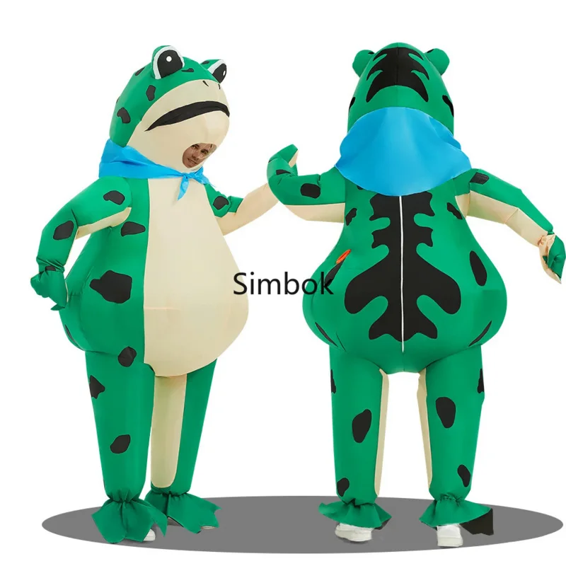 Frog Inflatable Costume Funny Animal Modeling Halloween Role-playing Decorations for Kids Adult Men Women