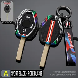 Racing Style Metal Car Key Cover Case for BMW 3 5 7 Series X5 E53 X3 F83 E46 E39 E38 E60 E63 E61 E64 330i Z3 Z4 E85 E86 M5 325i