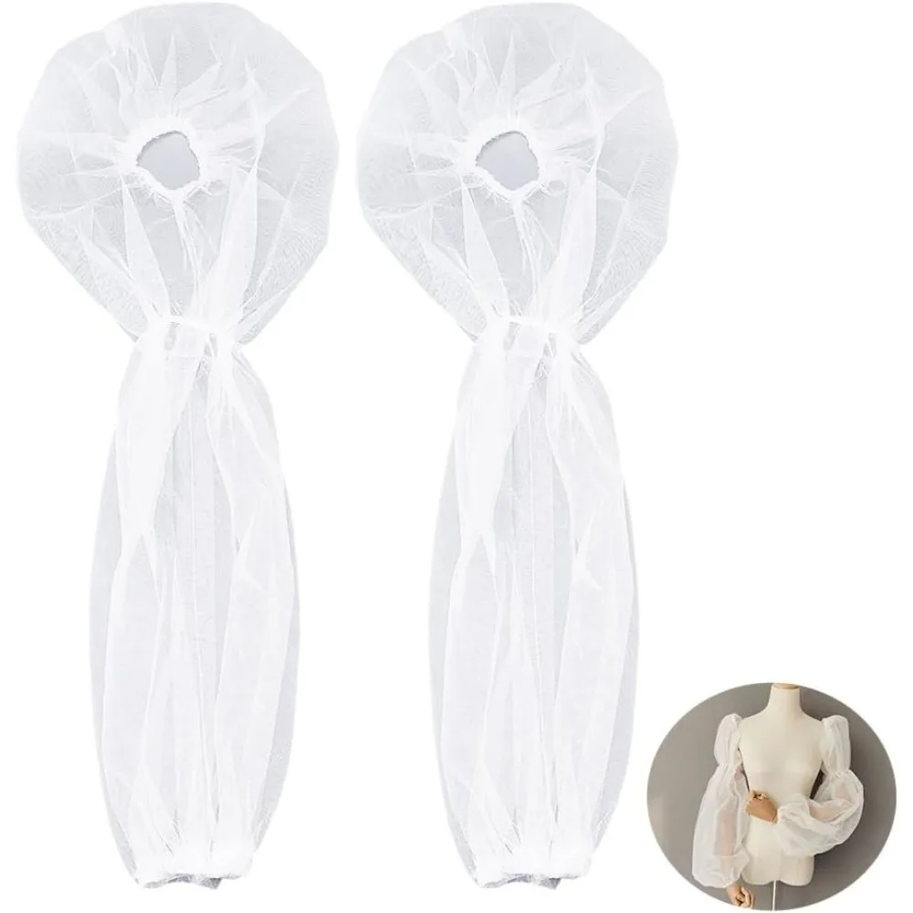 Polyester Mesh Stretch Oversleeves False Puff Sleeves WhiteSmoke 670x190x4mm
