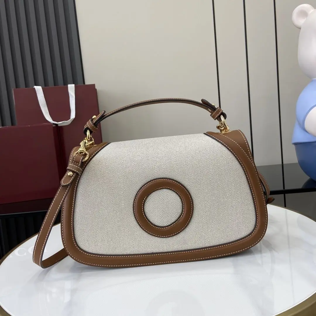 

Retro Ladies Saddle Bag New Model Genuine High-End Single Shoulder Crossbody Women's Bag Versatile Luxury Underarm Bag