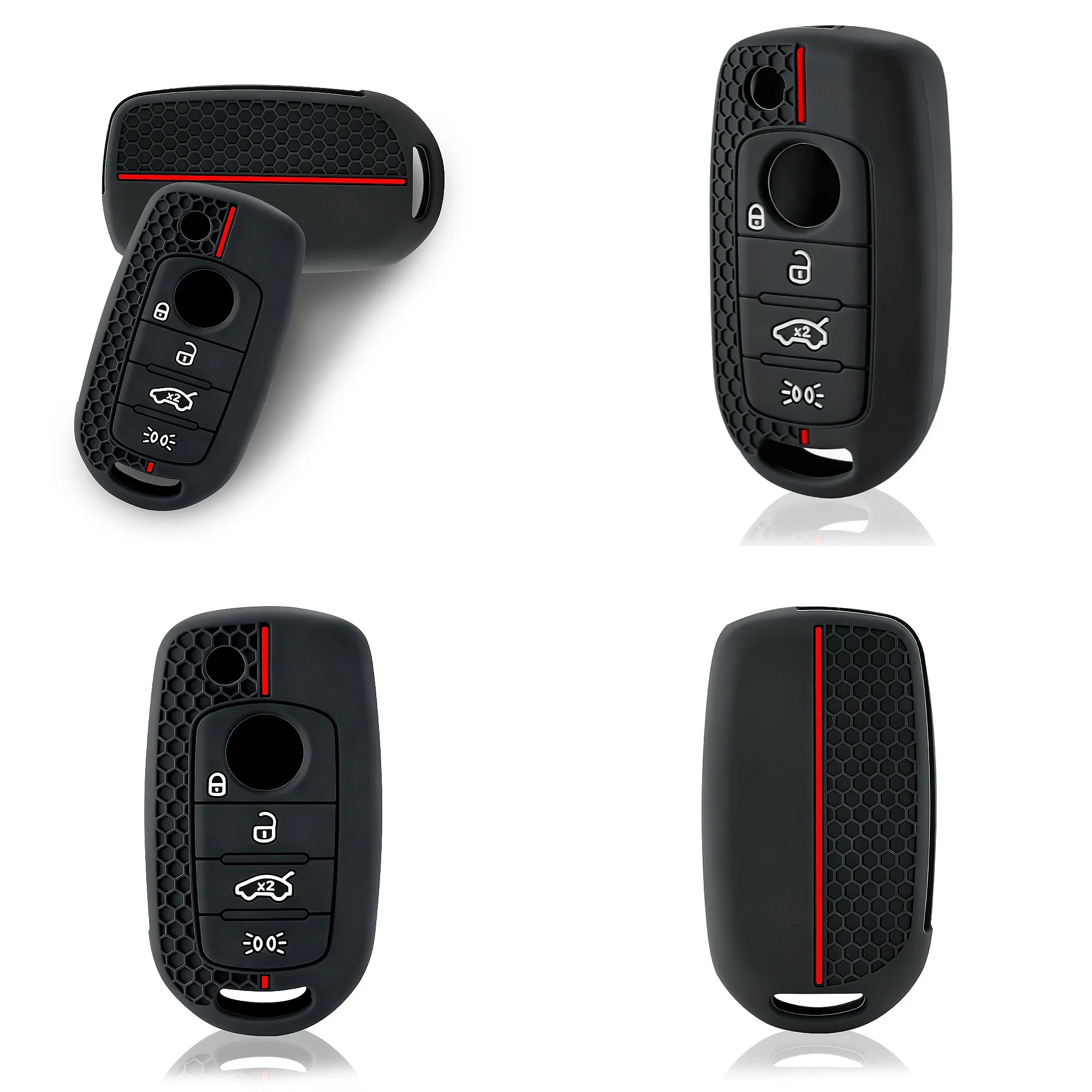3 Buttons Silicone Key Case Cover For Fiat Cronos Egea 500X Toro Tipo for Dodge Neon Keyless Fob Shell Skin Holder Protector