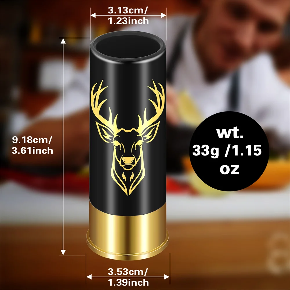 4pcs/Set Small Wine Cup Gift Box Creative Deer Head Pattern Plastic 12 GA Shot Glasses Wedding Party Drinkware Cup Gift