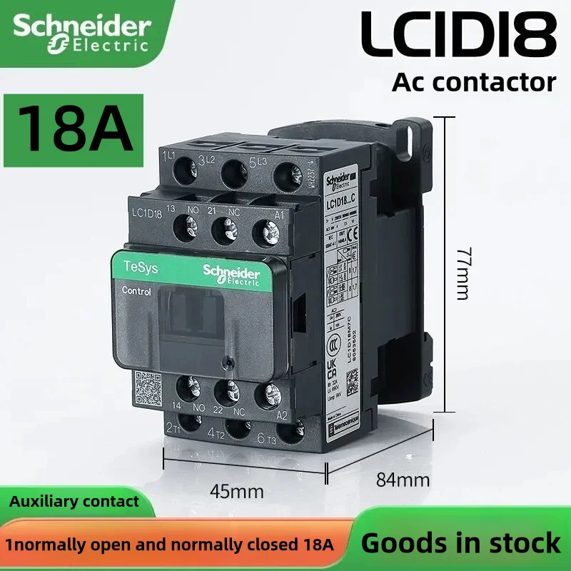 

Schneider Lc1D18M7C Q7C F7C Cc7C E7C B7C Ac24V Ac48V Ac36V Ac110V Ac220V Ac380V New Black Ac Contactor