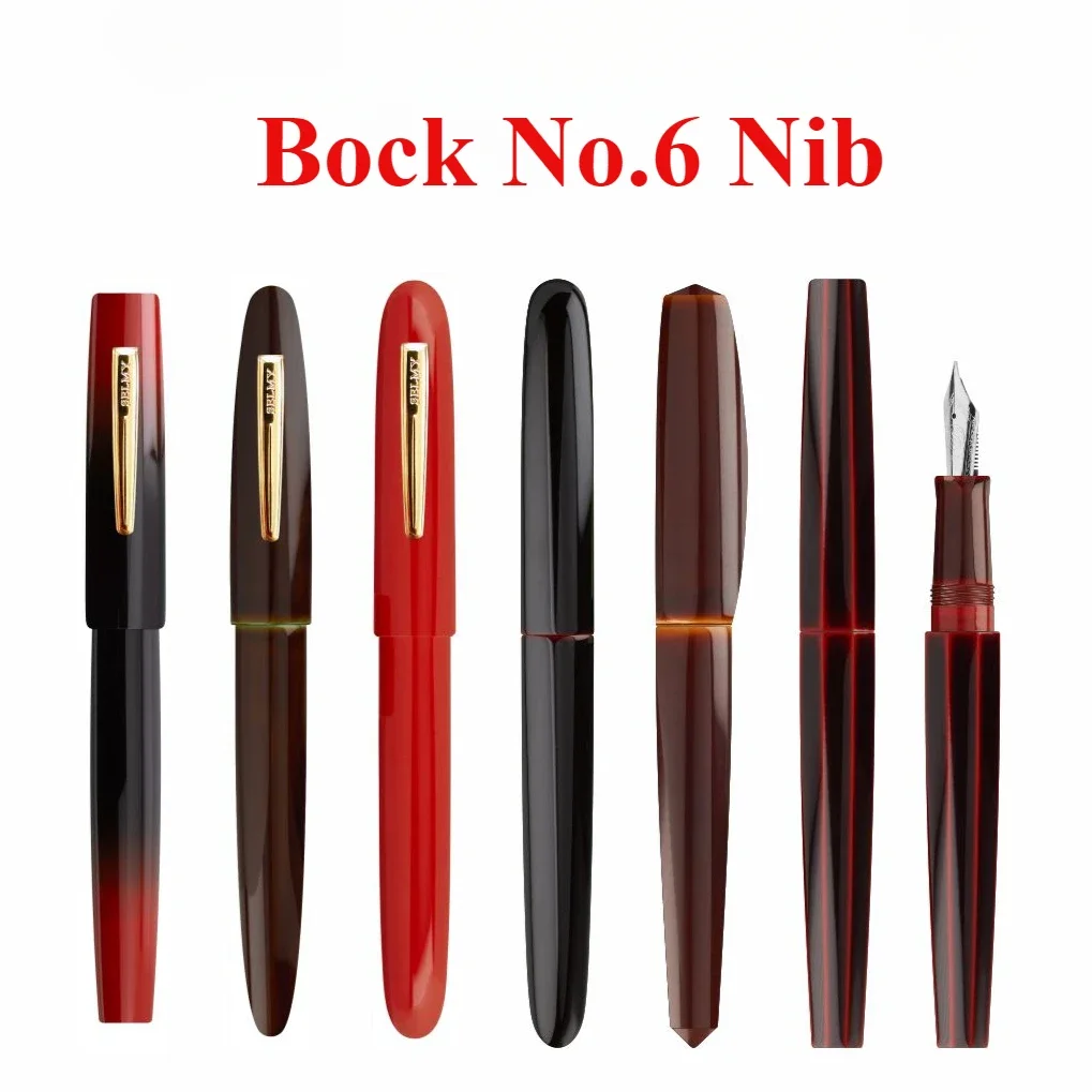 New SELMY Hand Made Cumberland Hard Rubber BOCK NO.6 Nib Fountain Pen For Sailor 21K/MB 146/Pilot 743/845/Wingsung 629 Gift Writ