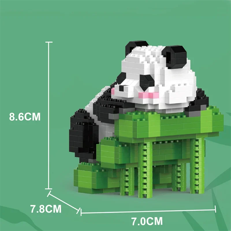 Cute Chinese Panda Building Blocks Sets DIY Educational Assembly Toys Bricks Mini Animals Model MOC Kids Christmas Birthday Gift