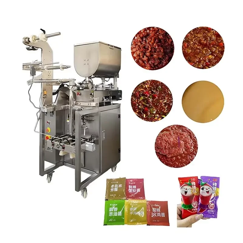 vertical sauce packaging machine, automatic filling and sealing equipment, for the production of liquid food sauce