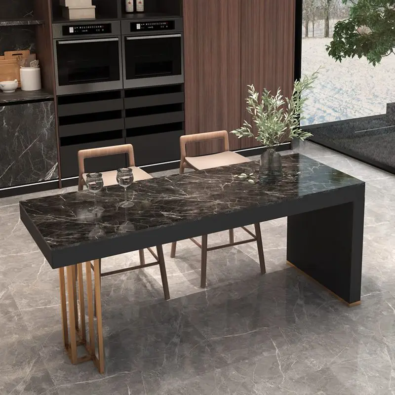 

Light luxury bar table, household marble, minimalist modern dining table, Nordic postmodernism