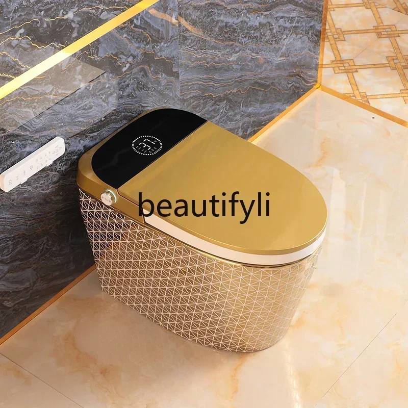 

European-style gold-plated new smart toilet integrated electric smart golden toilet