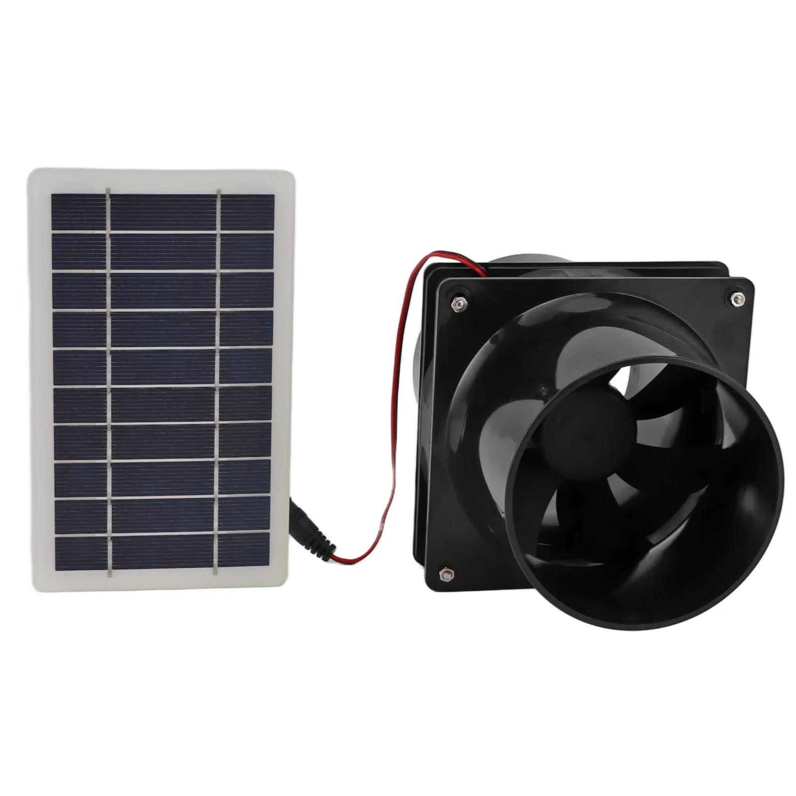 Solar Fan Ventilator Round Pipe ABS Energy Saving High Efficiency Solar Panel Powered Fan for Greenhouse