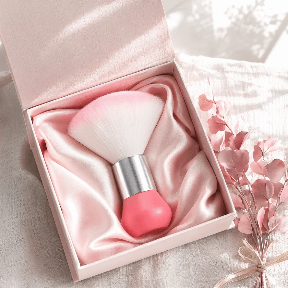 Soft Neck Duster Brush Pink Color Professional Barber Neck Brush Multi-functional Multi-functional Makeup Brush For Nail Art