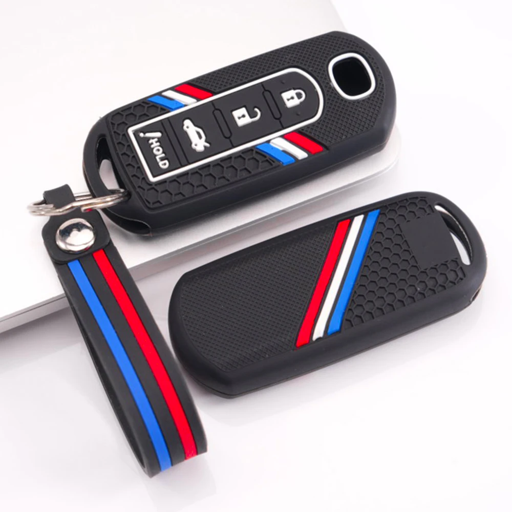 Key Case Cover With Wrist Strap For Mazda 3 Axela 6 Atenza CX3 CX5 CX8 CX9 CX30 CX50 CX60 MX5 MX30 Drop Resistant Anti Scratch