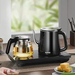 SUPOR Automatic Water Supply Kettle Glass Health Pot Tea Stove Set Electric Kettle with Tea Tray SW-08C07 220V