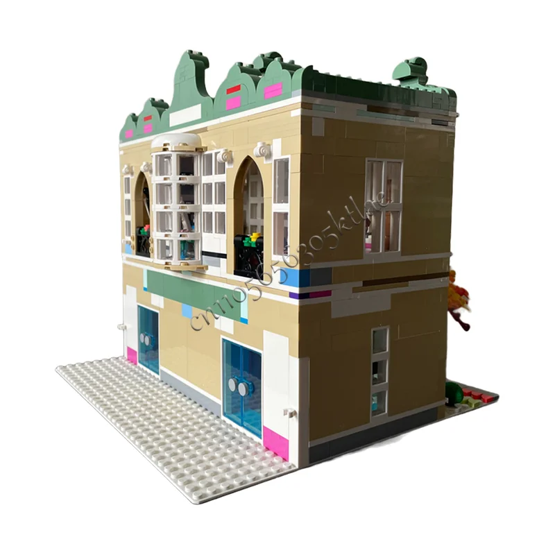 Heißer 1798PCS MOC Mittelalter Kunst Schule Gebäude Modulare Modell Architektur Gebäude Block Diy Bildung Montage Kinder Spielzeug Geschenke