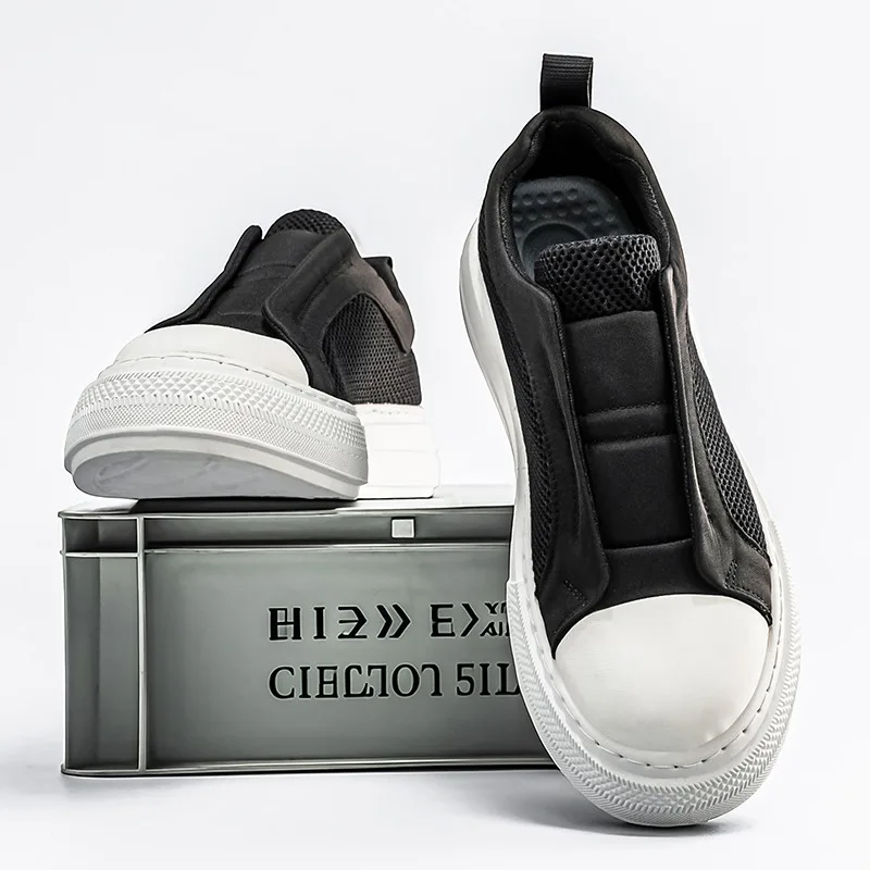 

2026 Breathable Retro r Men's Shoes lightweight Platform elastic band Casual Sneakers fashion Street Walking Shoes High Quality