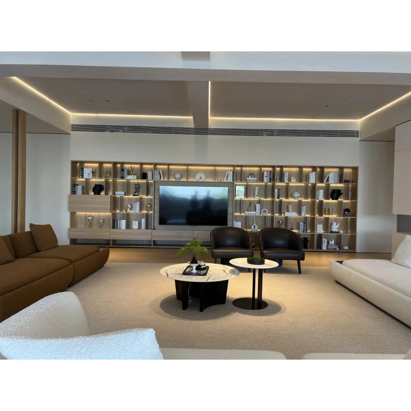 

custom.Modern Luxury Wooden Bookcase with Customizable Size Color Stylish Panel Design Bedroom Hotel Apartment Home Living R