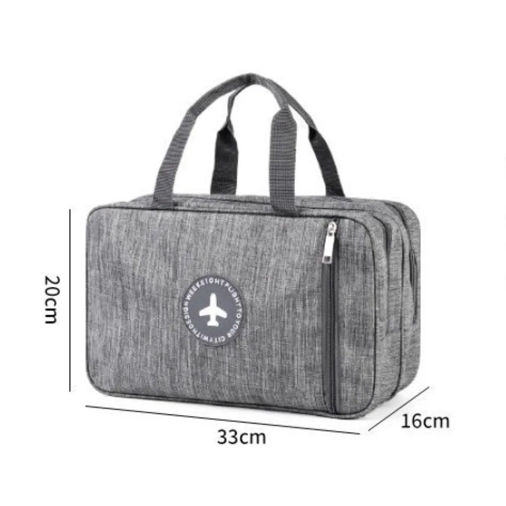 Tas Gym Tahan Lama Terpisah Basah Kering Anti Air Warna Solid Tas Perlengkapan Mandi Pria dengan Pegangan Tas Penyimpanan Perjalanan