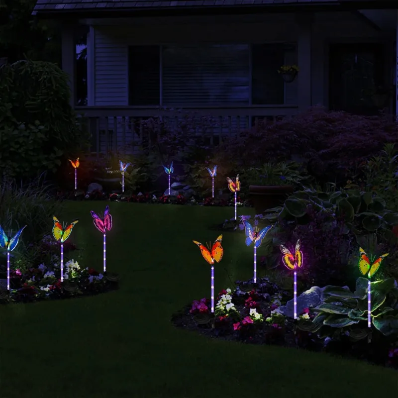 

Solar Butterfly Lamp Landscape Lighting Is Easy To Install, Lawn Walkway Lighting Is Resistant, Butterfly Home Garden