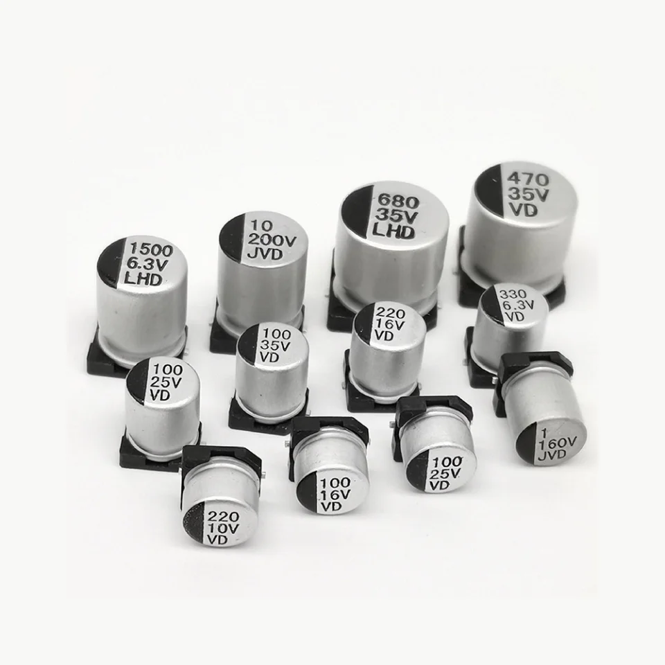 20PCS/lot SMD Aluminum Electrolytic Capacitor 10V 16V 25V 35V 50V 1UF 2.2UF 4.7UF 10UF 22UF 47UF 100UF 220UF 330UF 470UF 1000UF