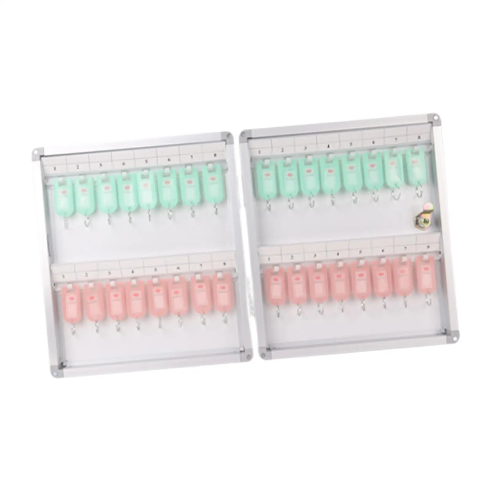 32 Key Storage Lock Box Management Locker Case with Key Tag Labels Wall Mounted Key Organizer Lockbox for Hotels Car Office Key