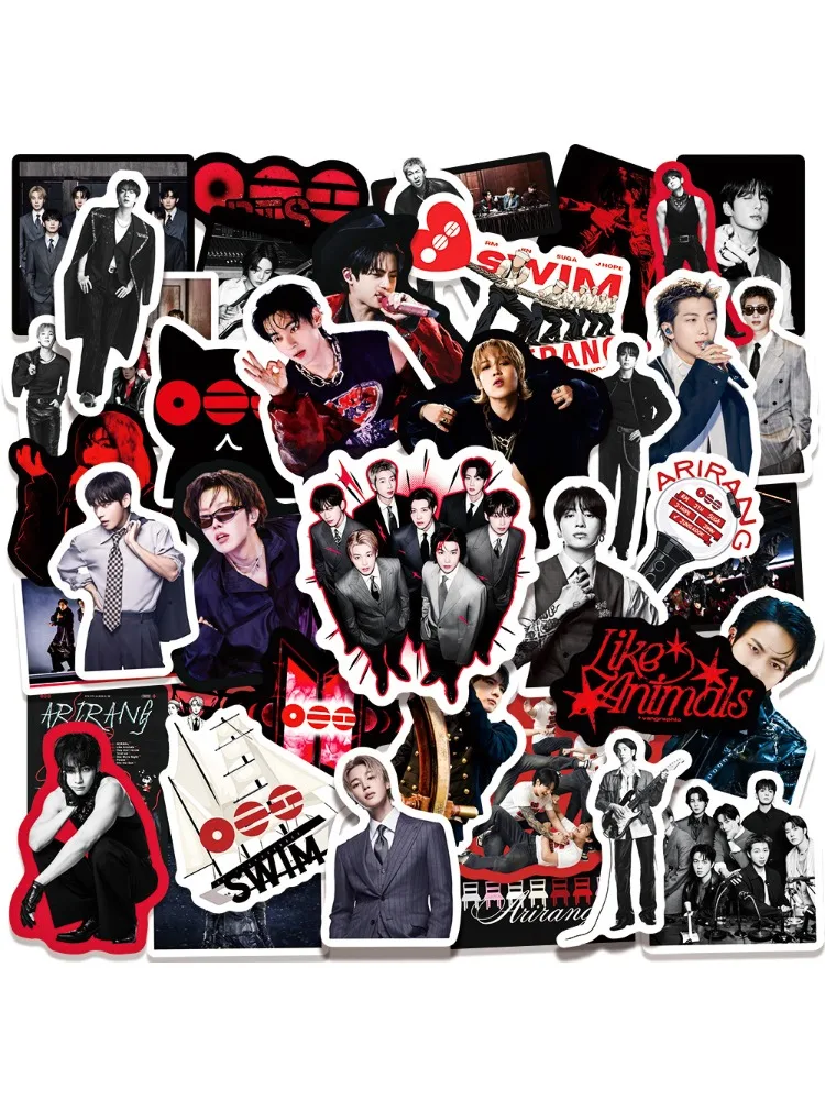 50 Stück Arirang Boygroup-Album Gemischte Koreanische Gruppen Handkonto Wasserfeste DIY-Aufkleber