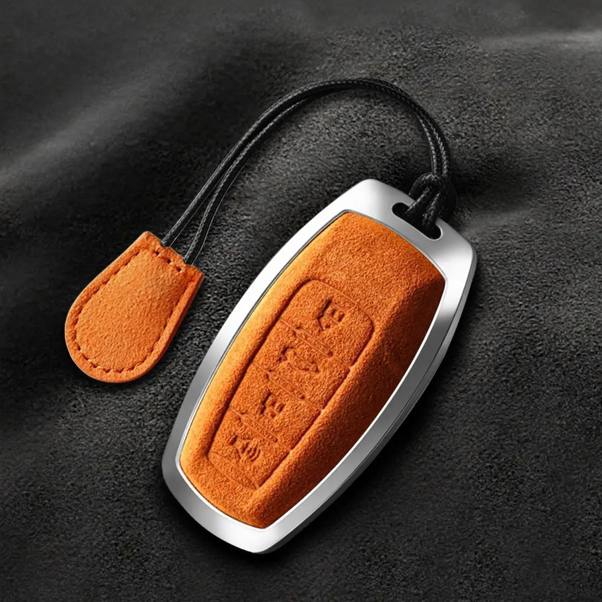 

Metal Suede Car Remote Key Cover Case Holder shell Chain Protector Fob For GWM Haval H6 HEV PHEV Jolion S Dargo H9 H2 Hover F7
