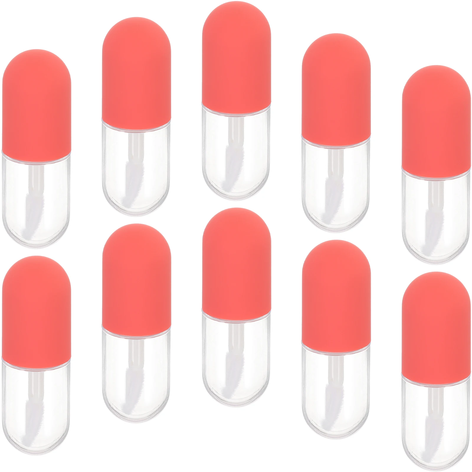 

10 Pcs Empty Lip Gloss Tube Round Plastic Containers Lightweight Travel Size Leak Proof Safe Durable for Lipstick
