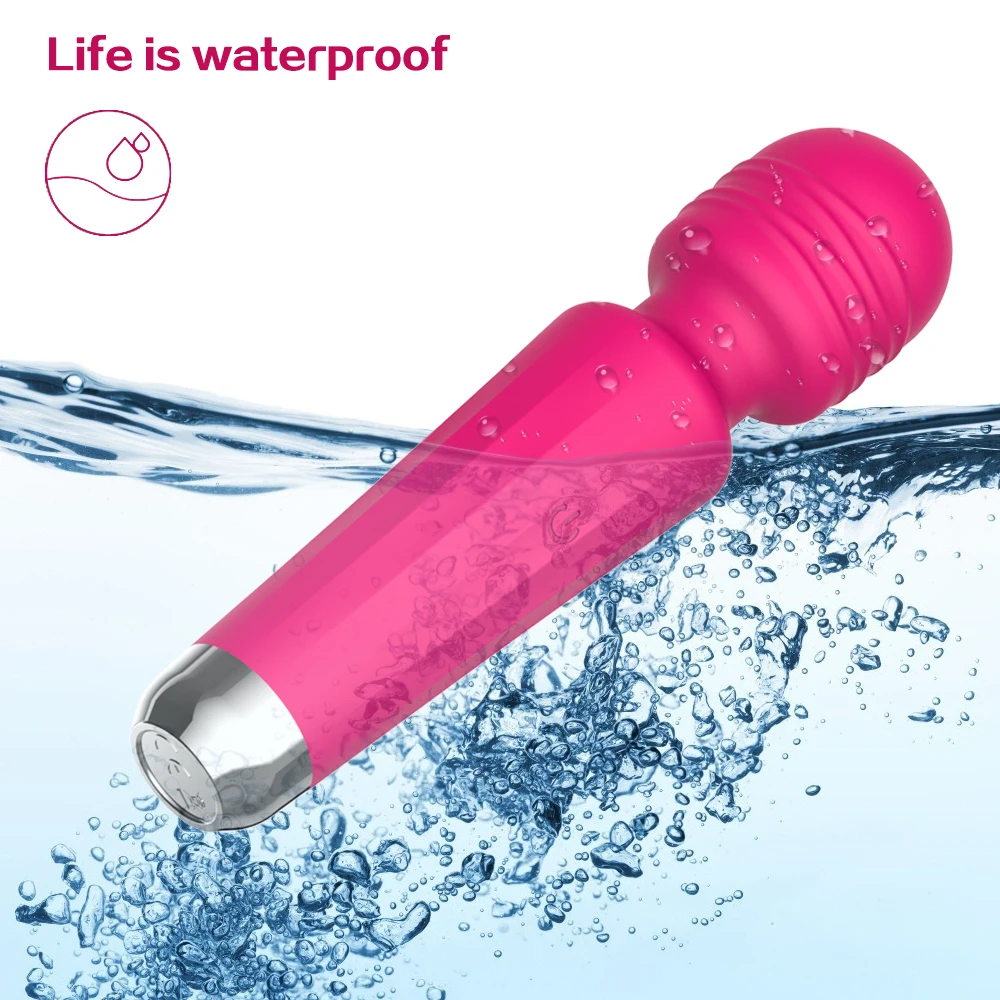 Vibromasseur AV puissant pour femme, 10 Modes de stimulation du Clitoris et du point G, masseur corporel, Recharge USB, baguette magique, produit pour adulte, jouets sexuels