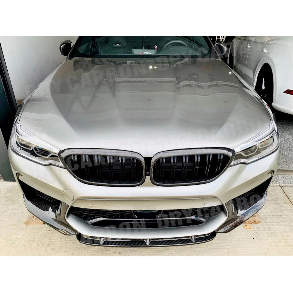 

Dry Carbon Fiber Front Bumper Lip Splitters Spoiler For BMW 5 Series F90 M5 2018 2019 Head Bumper Chin Protector Car Trims