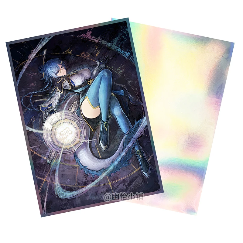 50 Stück/Set Yu-Gi-OH! Dragon Tale Fymena YGO Flash-Kartenhülle, Anime-Spielsammlung, Kartenschutzhülle, Geschenk, Spielzeug, 63 x 90 mm