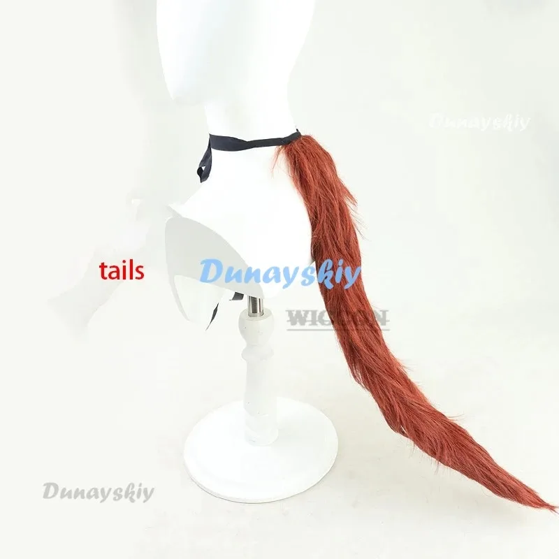 Juego Umamusume: Pretty Derby Daiwa Scarlet, disfraz de Cosplay, peluca con orejas, Anime Uma Musume, vestido de Asociación de carreras, traje de Halloween, cola