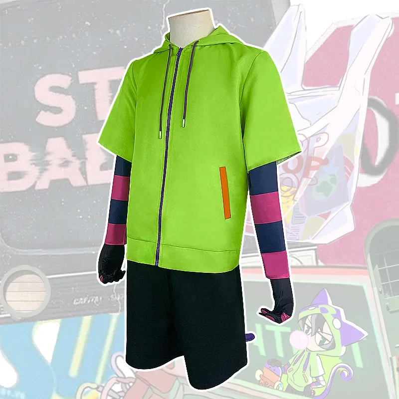 Costume de Cosplay Anime SK Eentos Alberen ata Ya pour Homme, Uniforme, Manteau Vert, Pantalon, Gants, Queue d'Halloween, Perruque Complète Trempée