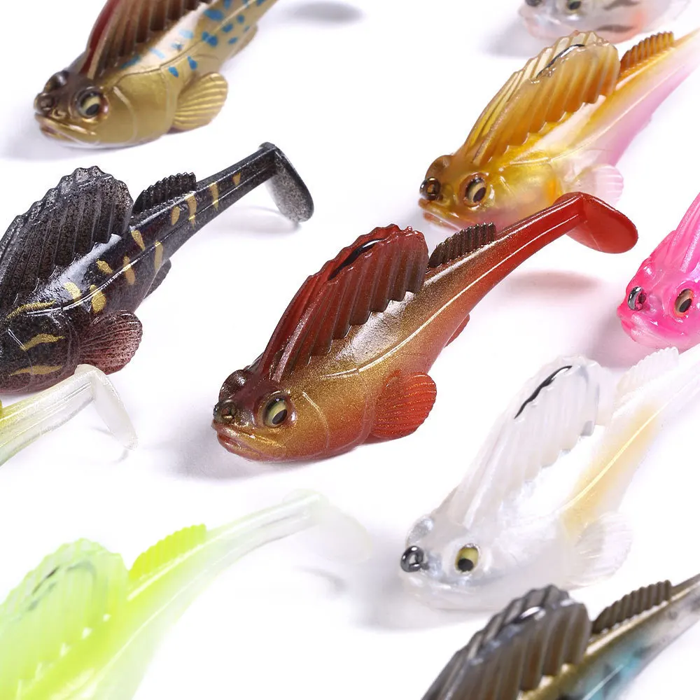 1 Stück/10 Stück 7,5 cm/14,2 g Silikon Dark Sleeper Wobbler Angelköder Sinkender Weichköder Jig-Haken Swimbaits Bass Shad für Barsch-Angelzubehör – Detail 7