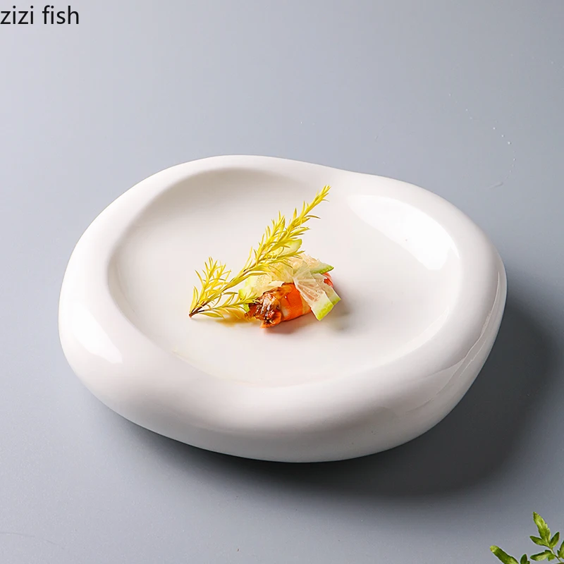 Ceramic Tableware Dining Plate Cold Dish Plate Western Style Steak Plates Sushi Dish Serving Plates Dessert Bowl Dim Sum Dish