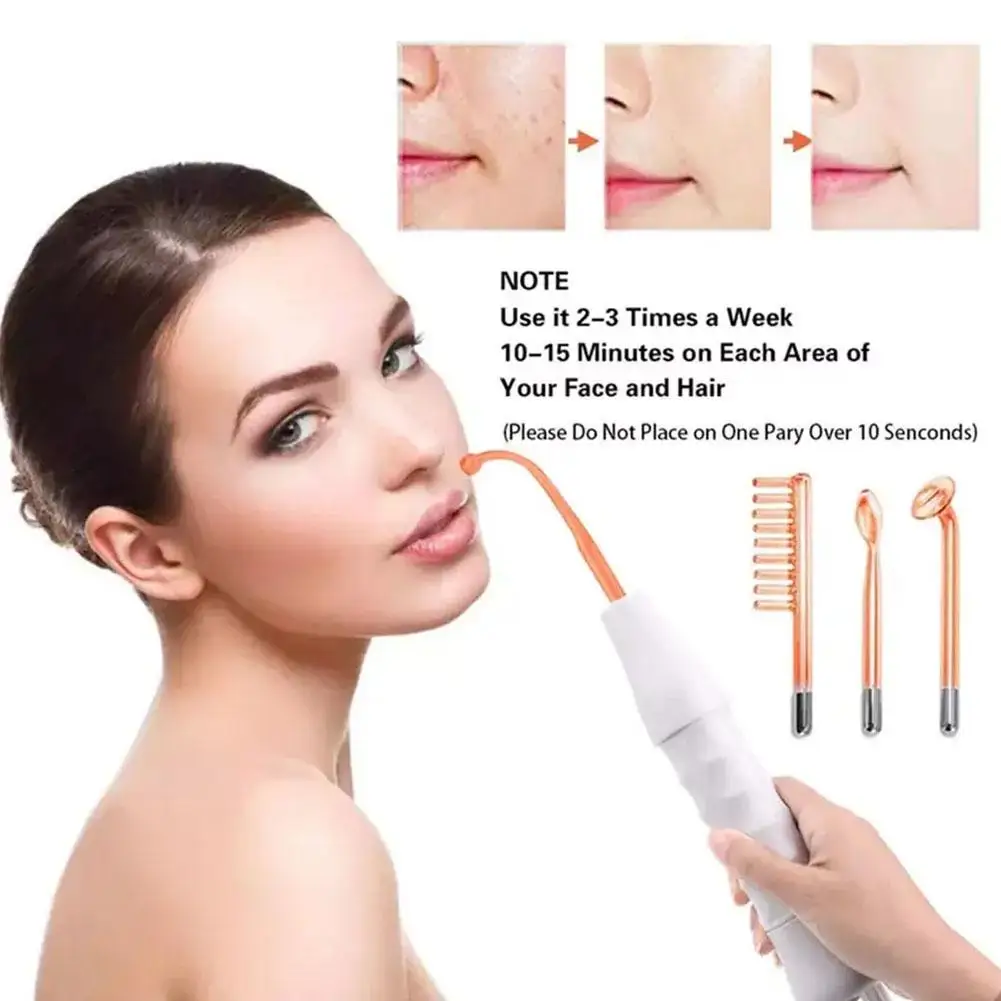 Electrotherapy Comb Acne Removing Instrument High Frequency Machine Device Micro-current Portable Beauty Facial J3Y1