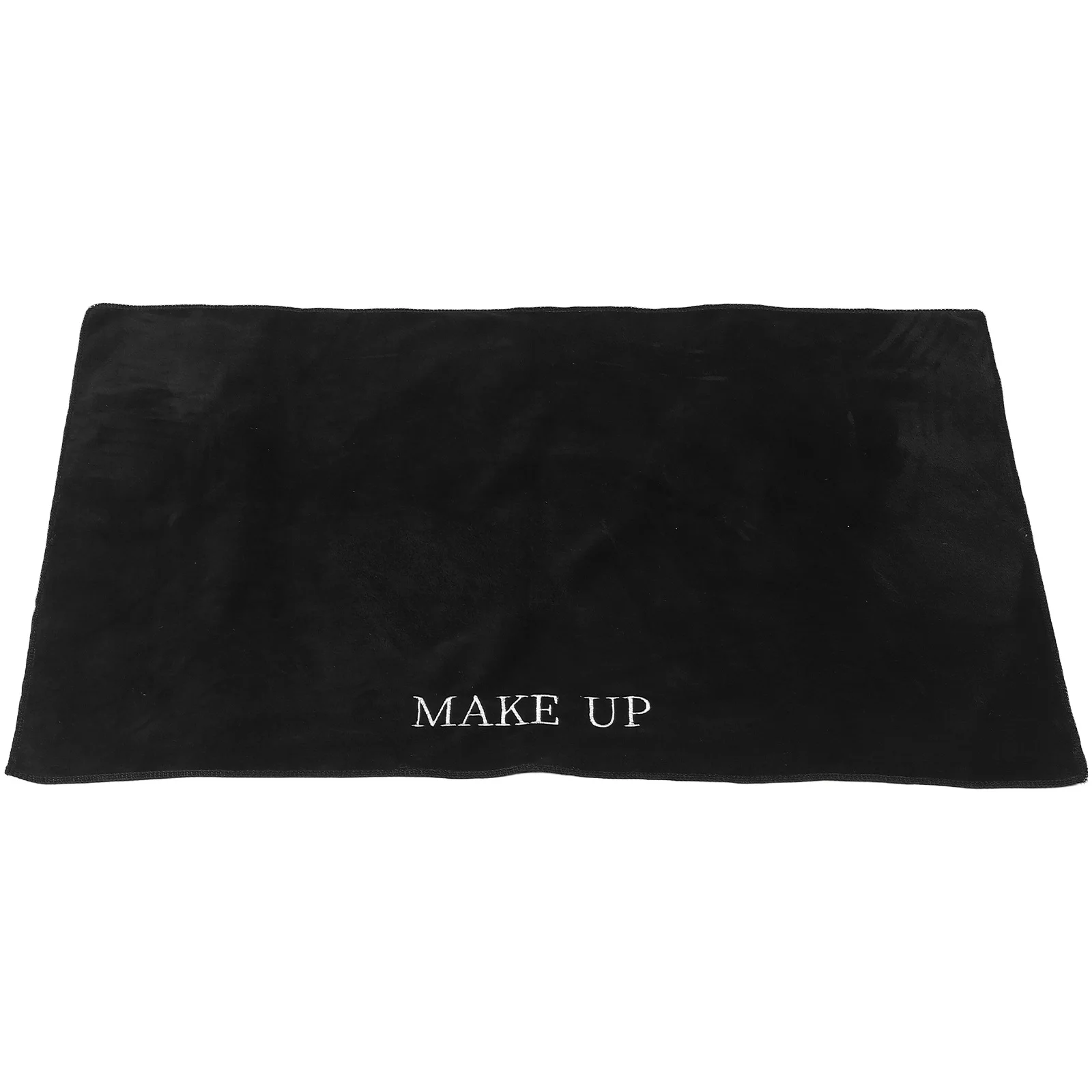

Black Rectangular Tablecloth for Makeup Artists Matte Finish Vanity Top Protector Easy Desk Mat Nail Art