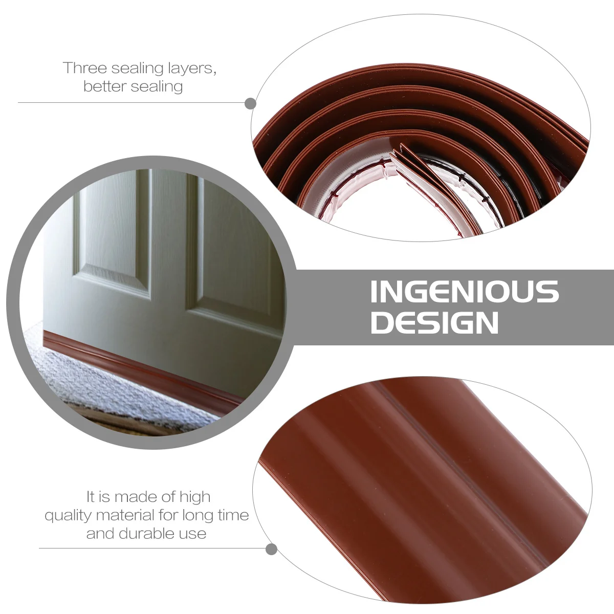 

Waterproof Soundproof Door Seal Strip 120Cm Thick Windproof Sealing Strip For Door Bottom Insulation Cold Air Blocking