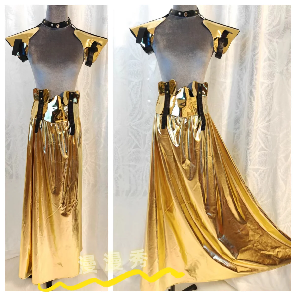 

Танцевальная одежда Golden Drag Queen, танцевальная одежда для ГОГО, женский жилет с открытыми плечами, одежда для бара и ночного клуба, одежда для сценических представлений