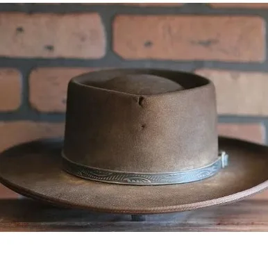 

Retro 100% Wool Fedoras Hats Men with Knot Jazz Hat Dancing Cool Europe High-end Street Caps Cocktail Party Cowboy Luxury Cap