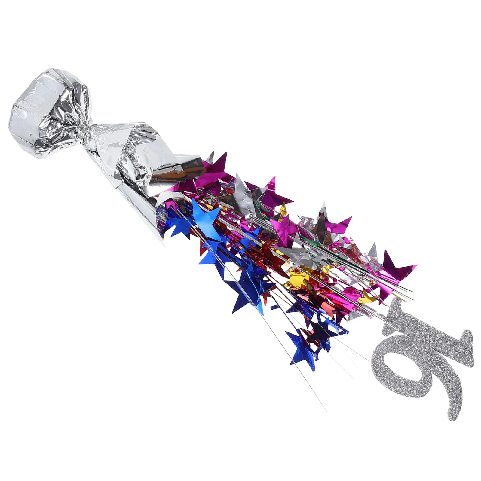 16th Birthday Party Number Sign – Aluminum Foil Tabletop Decoration for Anniversary, Celebration & Photo Prop